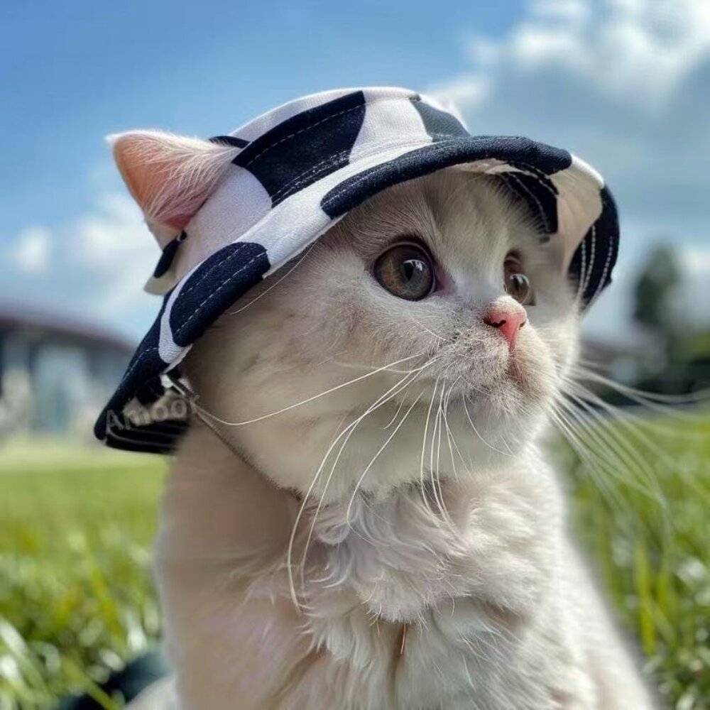 Pet Bucket Hat for Cats & Dogs - Sun Protection, Ear-Friendly Design